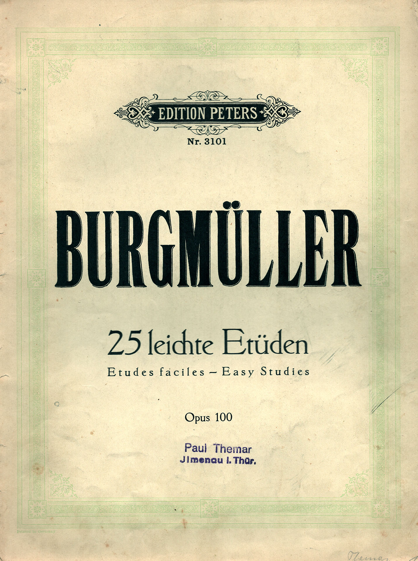 Etüden für Pianoforte von Fred. Burgmüller - Ruthardt, Adolf